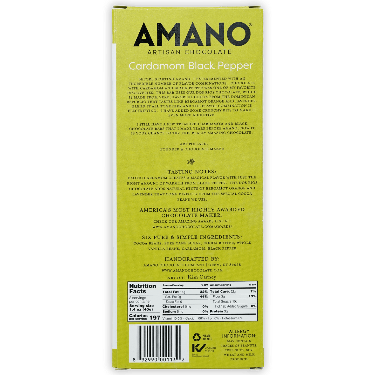 Amano Cardamom Pepper 60%