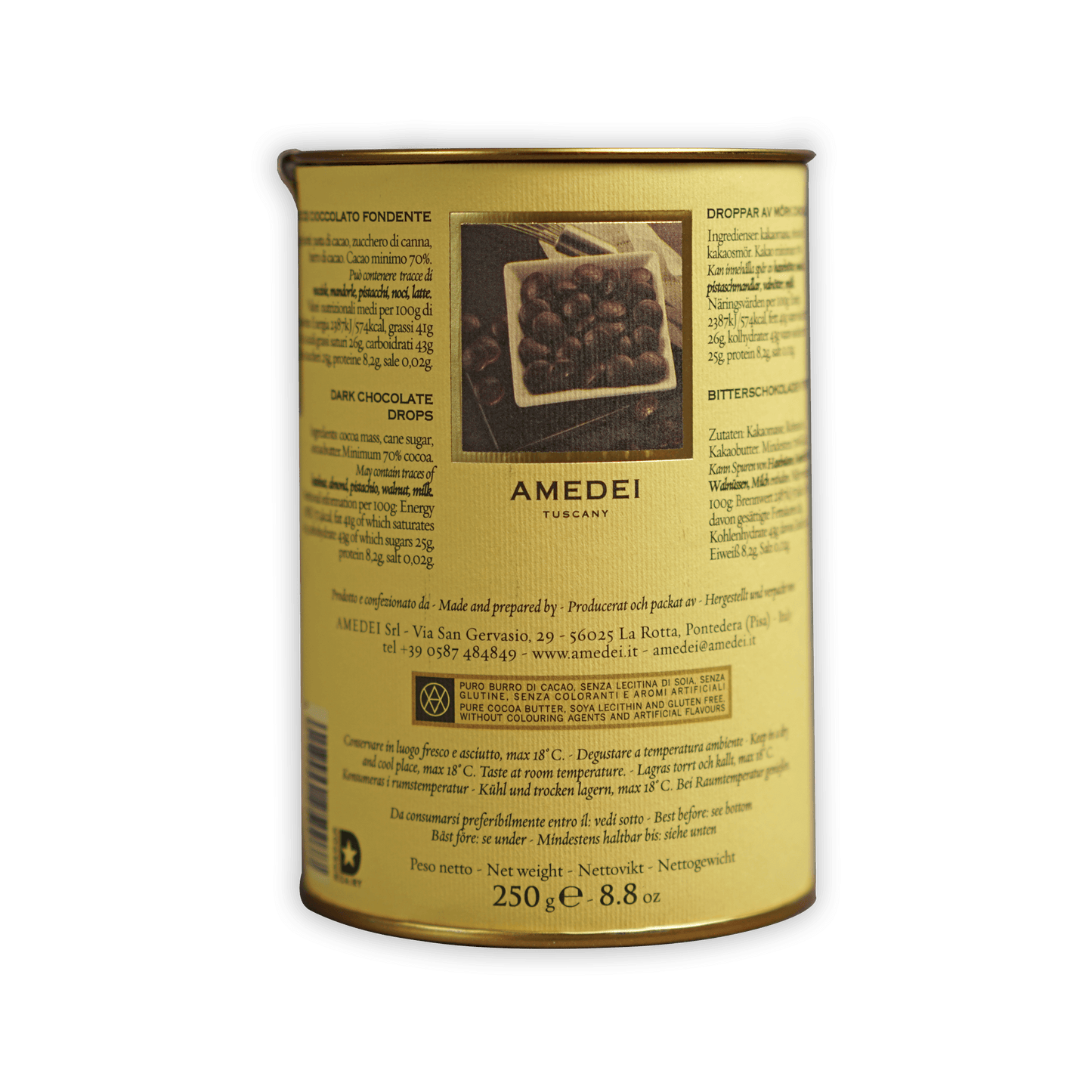 Amedei Gocce Toscano Black (Dark Chocolate) Chips 70%