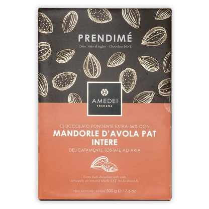 Amedei Prendimé Dark Chocolate w/ Almonds 66% (500g)