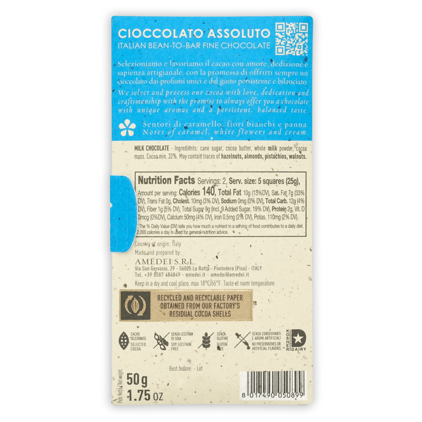 Amedei Toscano Brown Latte Milk Chocolate 32%