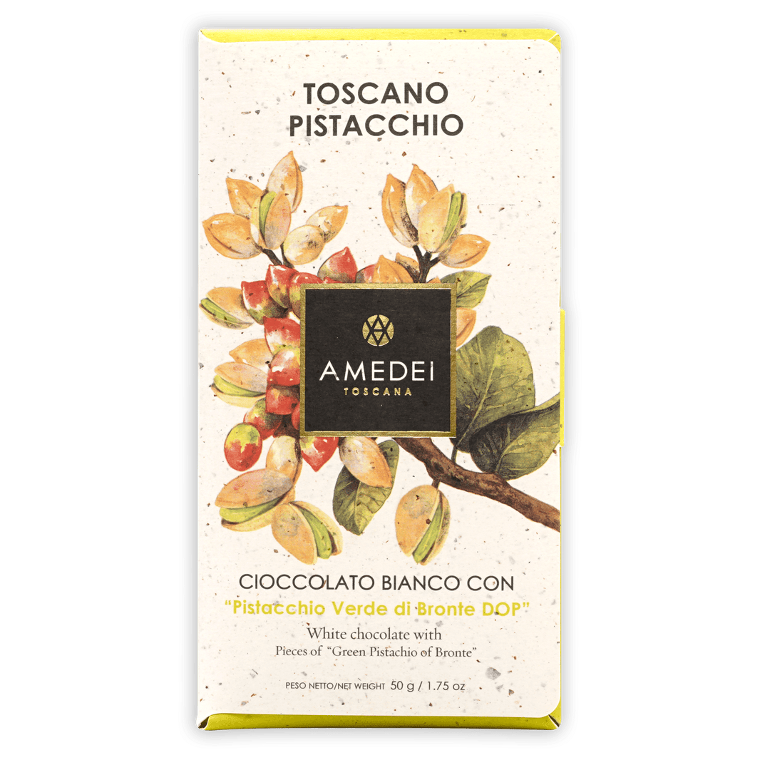 Amedei White Milk Chocolate w/ Pistachios 29%