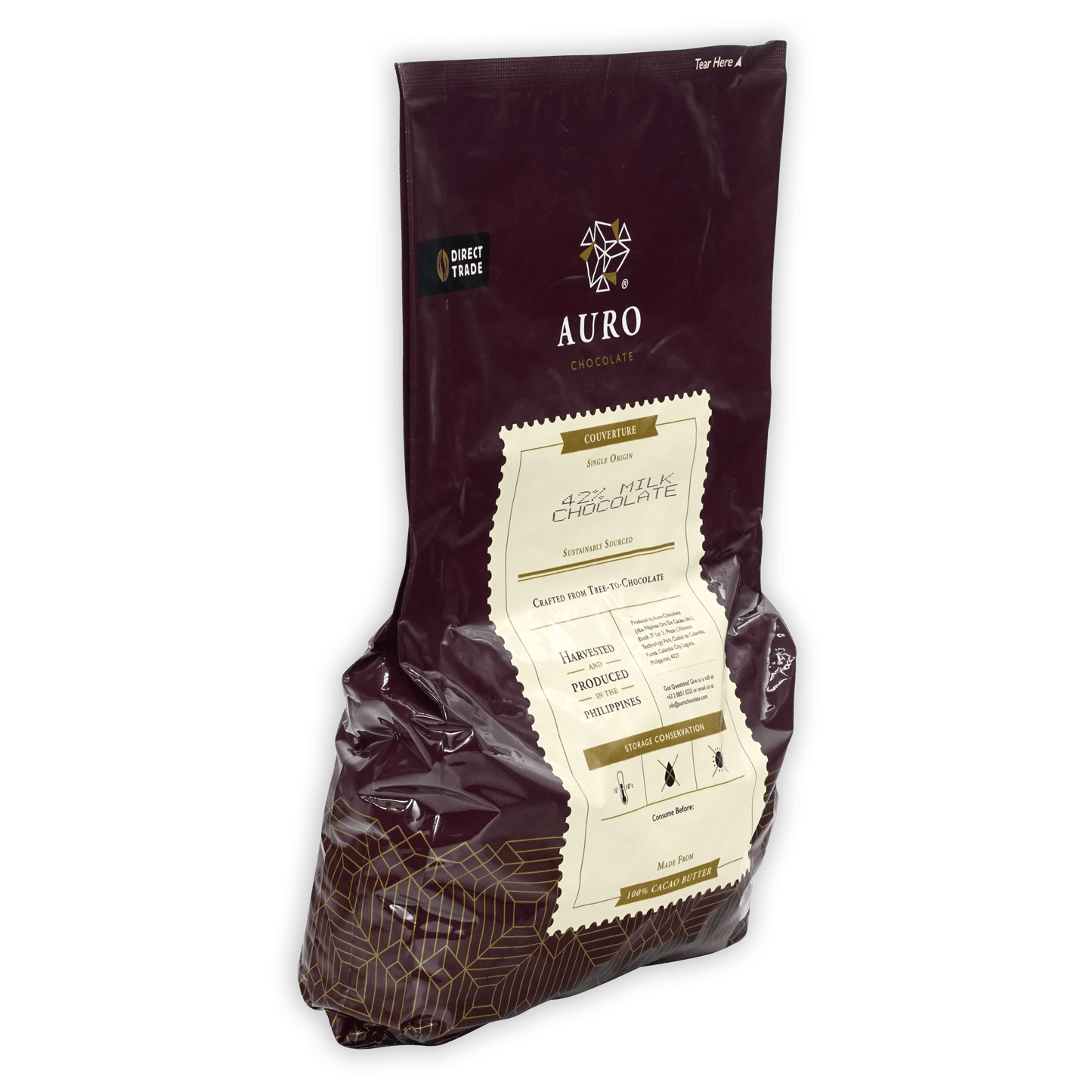 Auro Bulk Baking Milk Chocolate 42% Coins 1kg