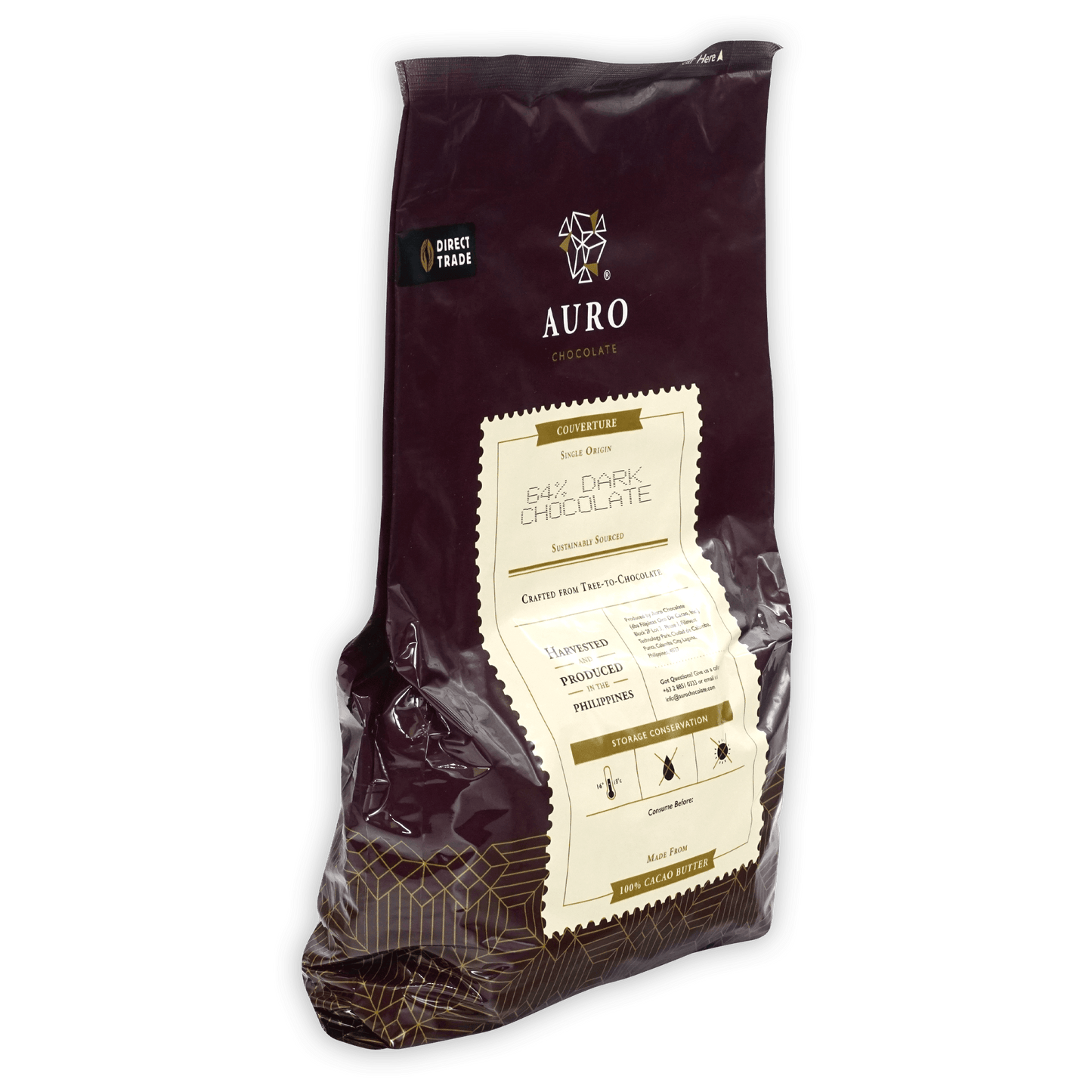 Auro Bulk Baking Dark Chocolate Coins 64% 1kg