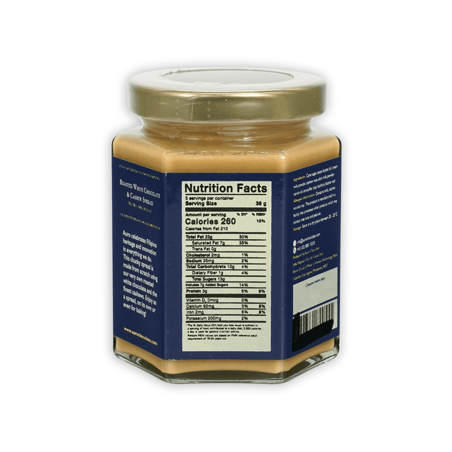 Auro Roasted White Chocolate Cashew Spread