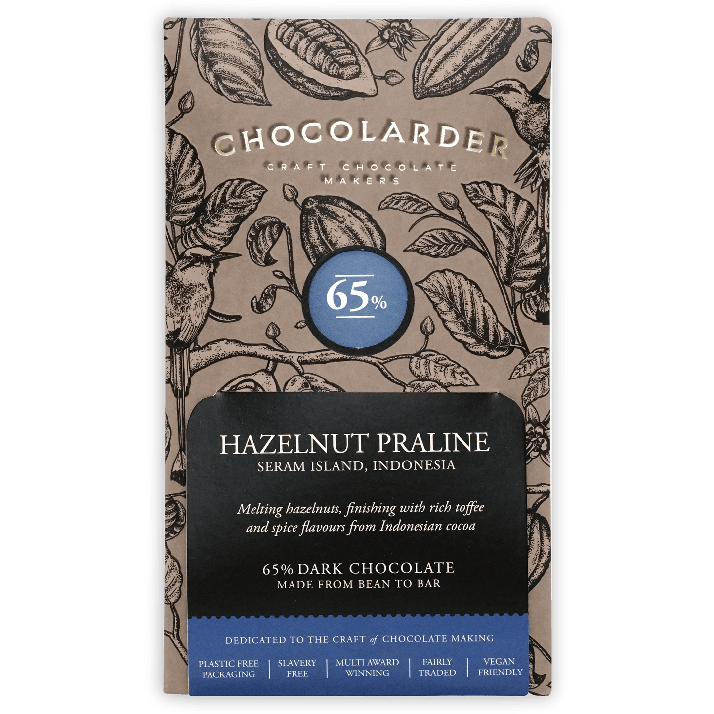 Chocolarder Dark Hazelnut Praline 65%