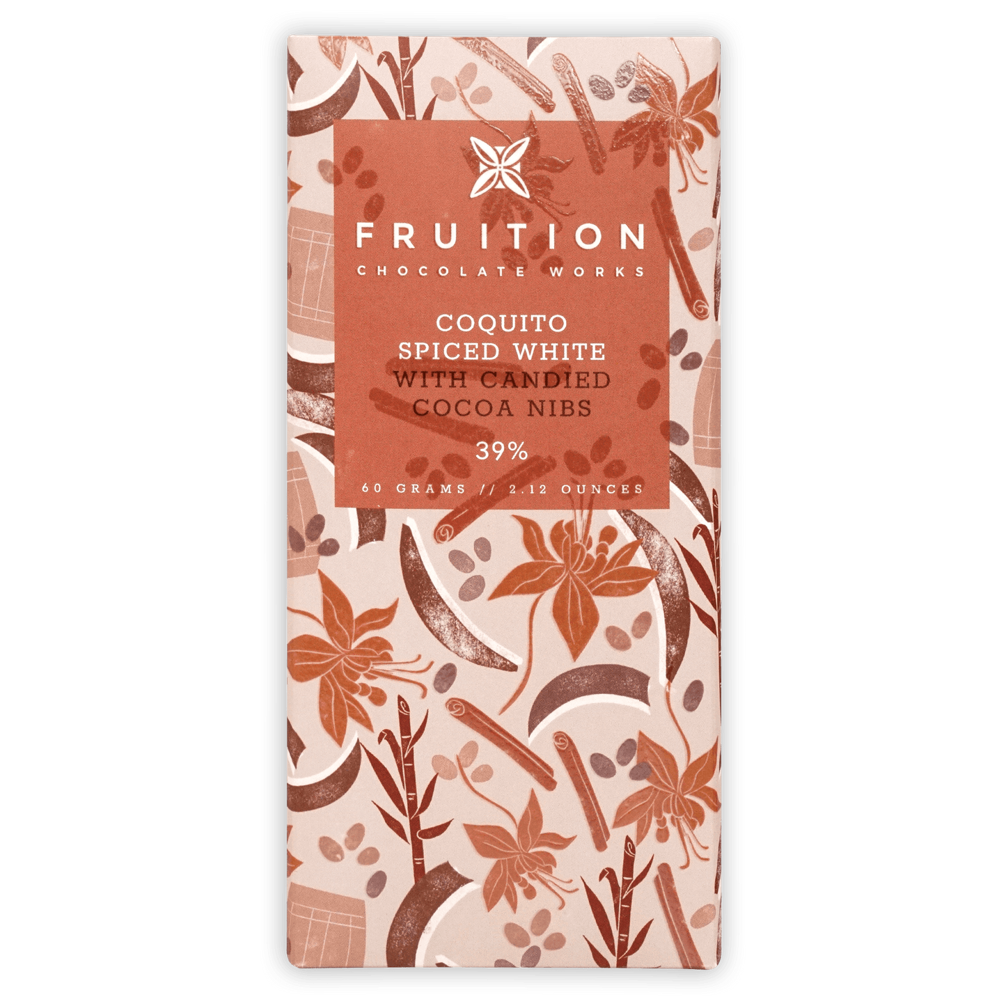 Fruition Coquito Spiced White Chocolate w/ Rum Soaked Nibs
