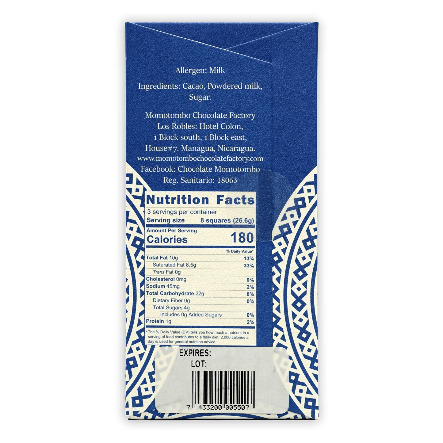 Momotombo Fine Milk Chocolate 45%