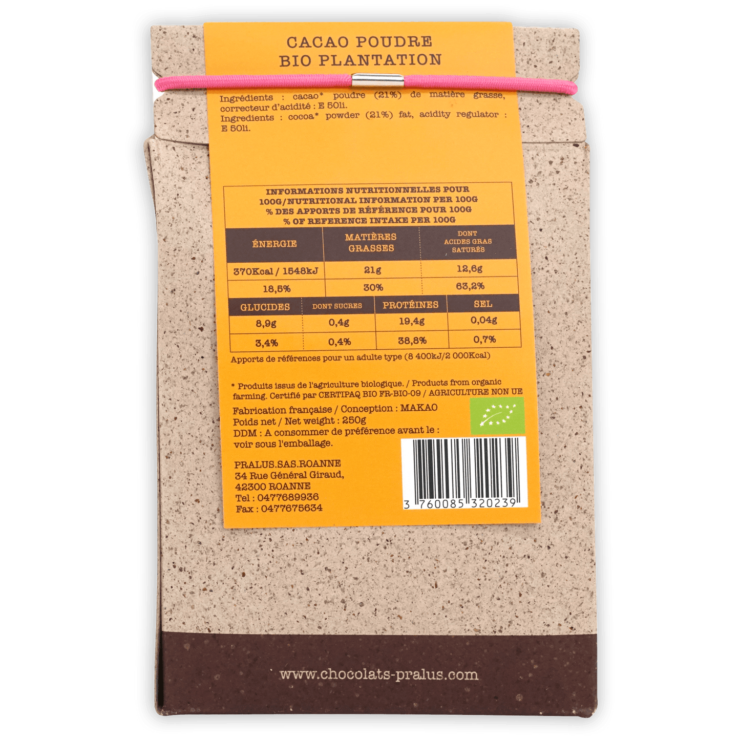 Pralus Cocoa Powder 100%