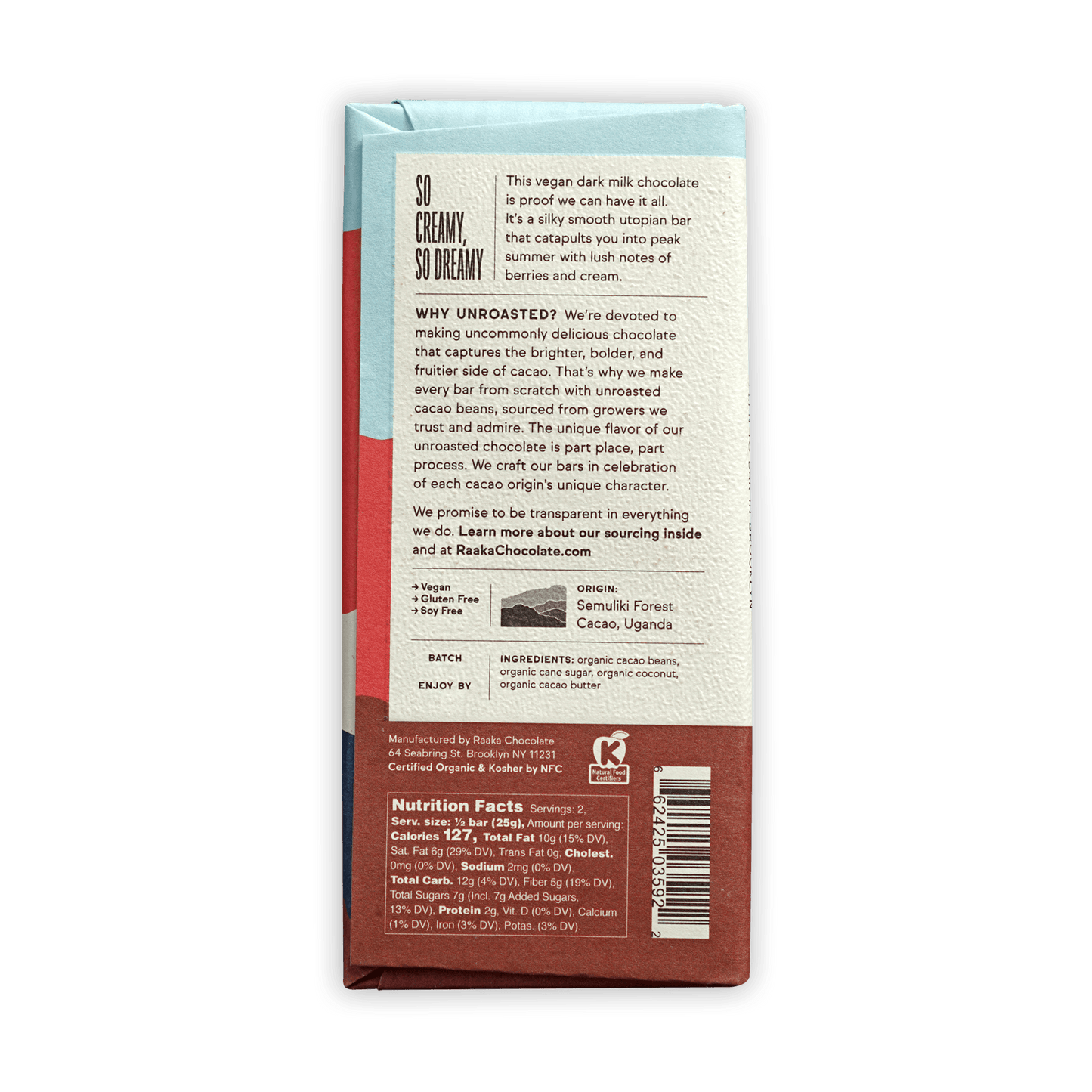 Raaka Coconut Milk Chocolate 60%