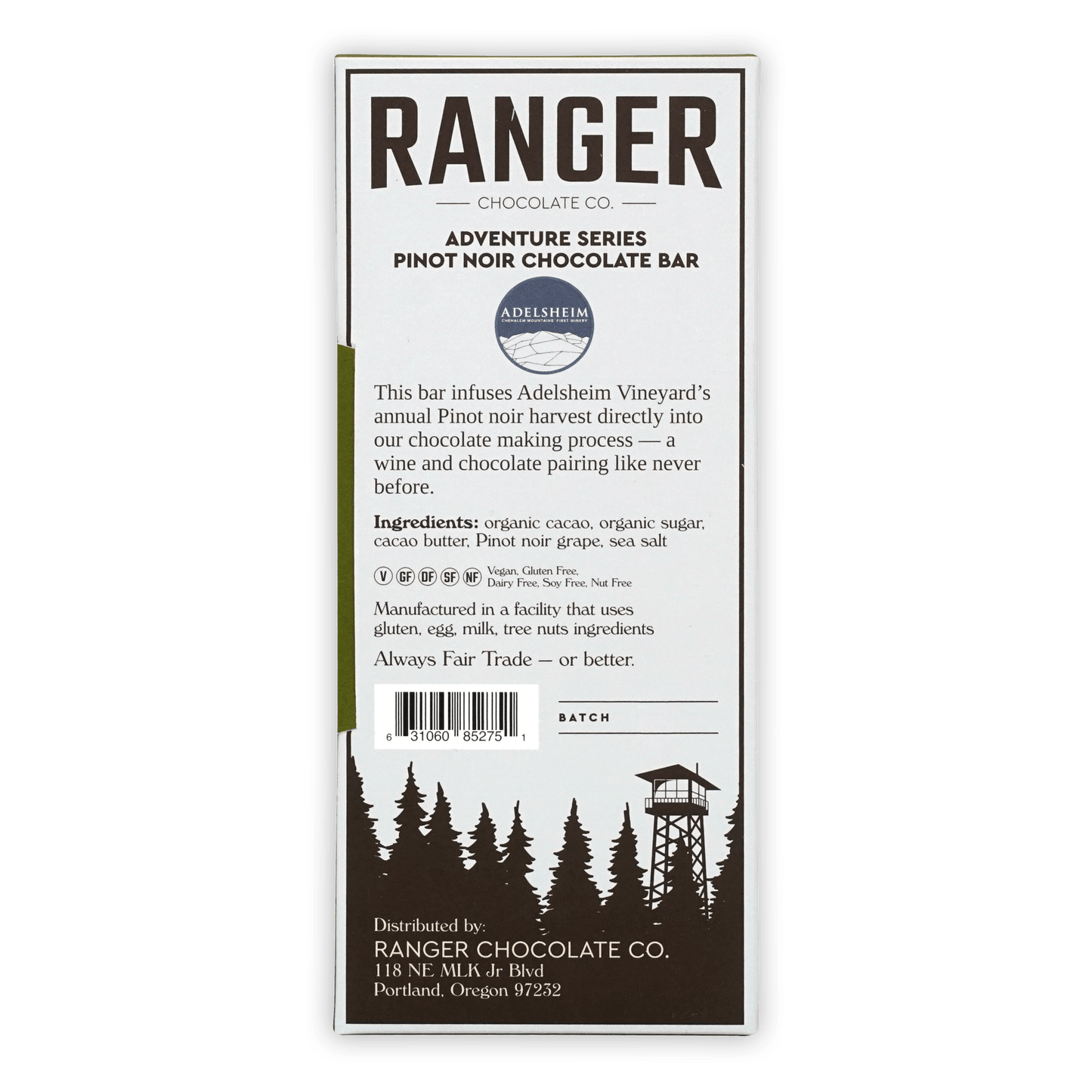 Ranger Dark Oregon Wine Country Pinot Noir chocolate by Ranger Chocolate Co