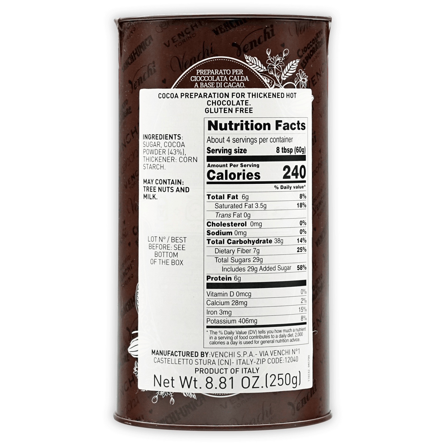 Venchi Hot Chocolate Mix Tin