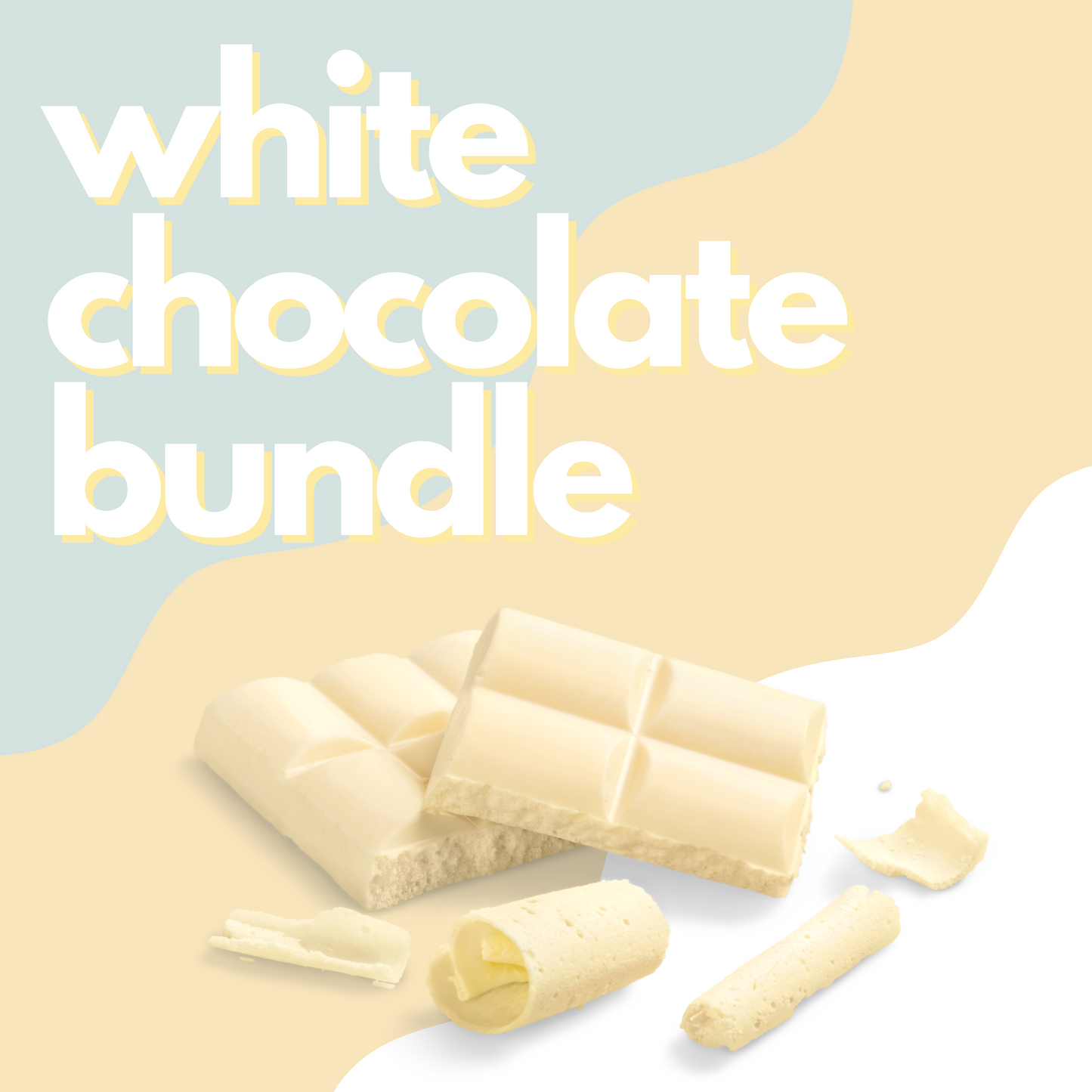 White Chocolate Bars Bundle (5 creamy bars and rolled wafers)