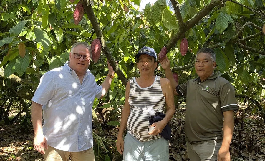 Firetree Chocolate at a cacao farm