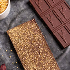 Loon Chocolate Milk Maple Crunch 50% bar with golden crushed nuts