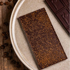 Loon Chocolate Dark w/ Coffee 70% bar with coffee particle texture