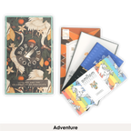 Colorful Omnom chocolate bars with rainbow unicorn designs in Discover Chocolate Club