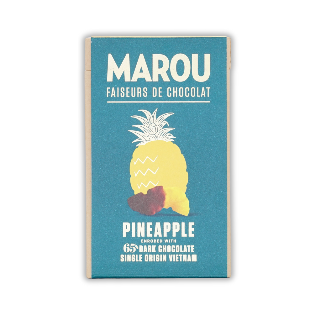 Marou Pineapple Coated in Dark Chocolate Box