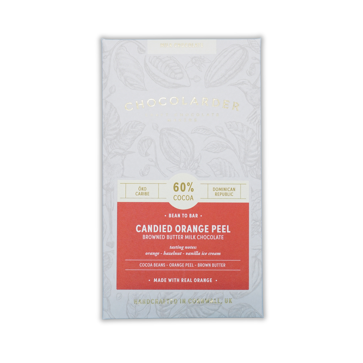 Chocolarder Candied Orange Peel Brown Butter Milk Chocolate 60%