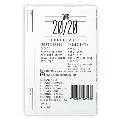 20/20 Dark Chocolate Chuao 70%