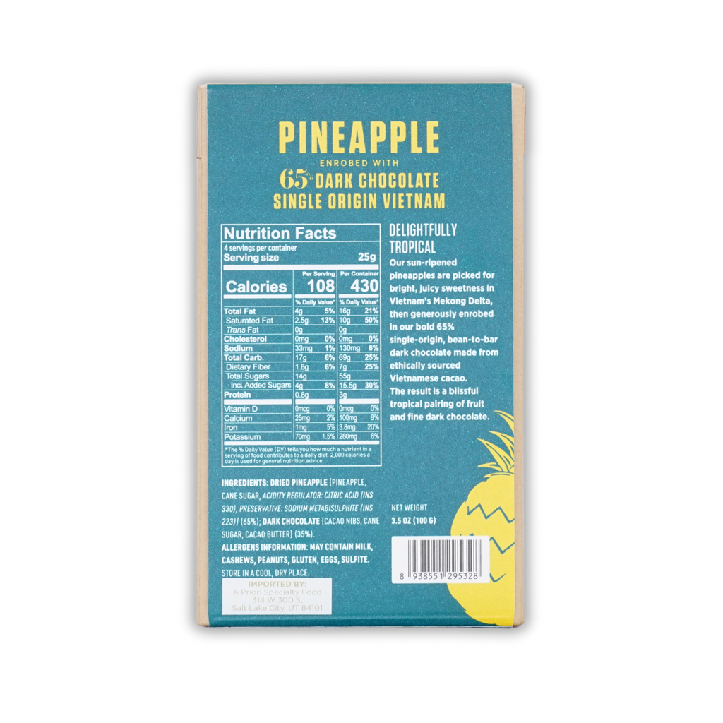 Marou Pineapple Coated in Dark Chocolate Box