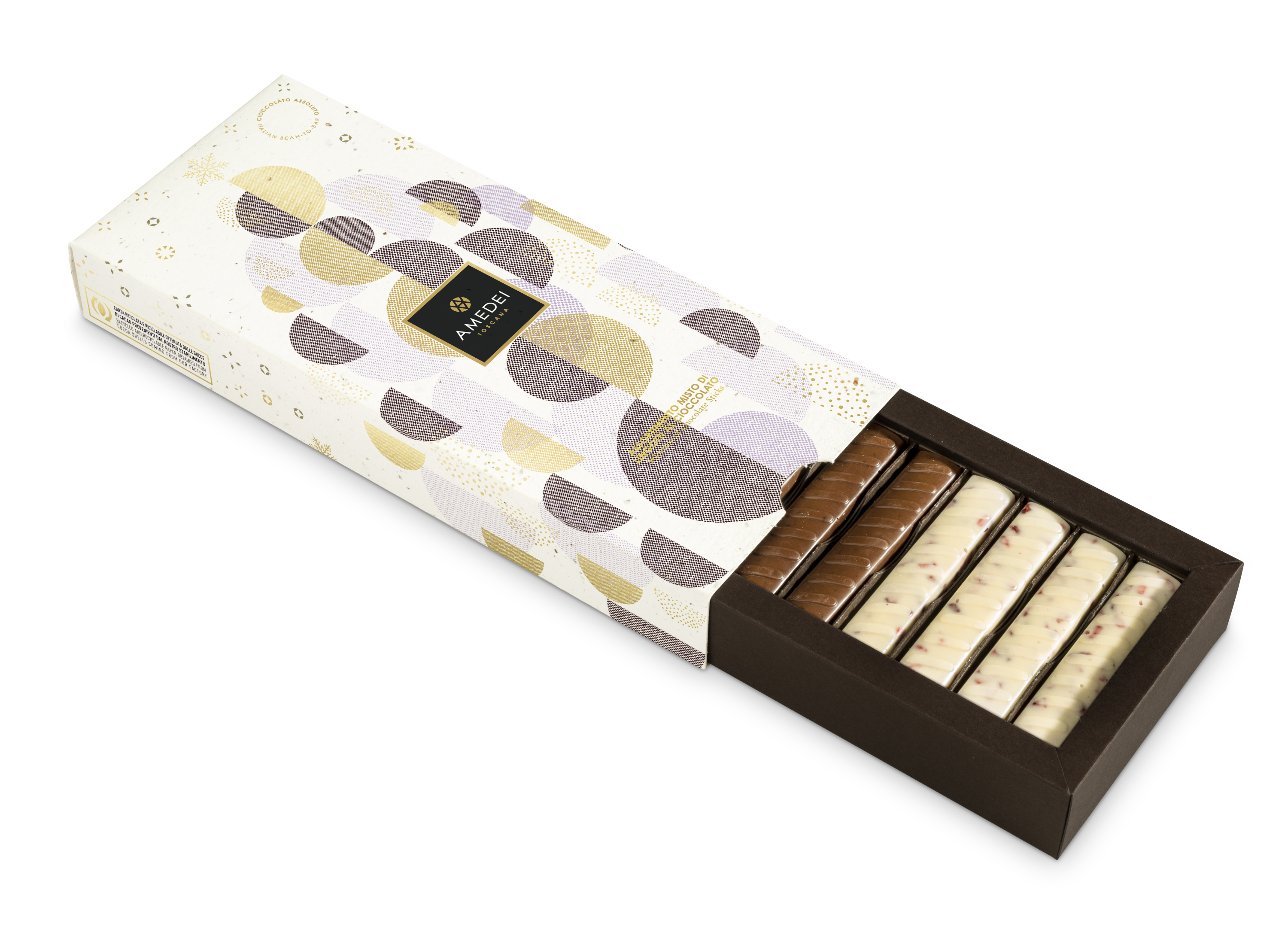 Amedei Armonia 12pc gift box with 6 assorted milk dark chocolates