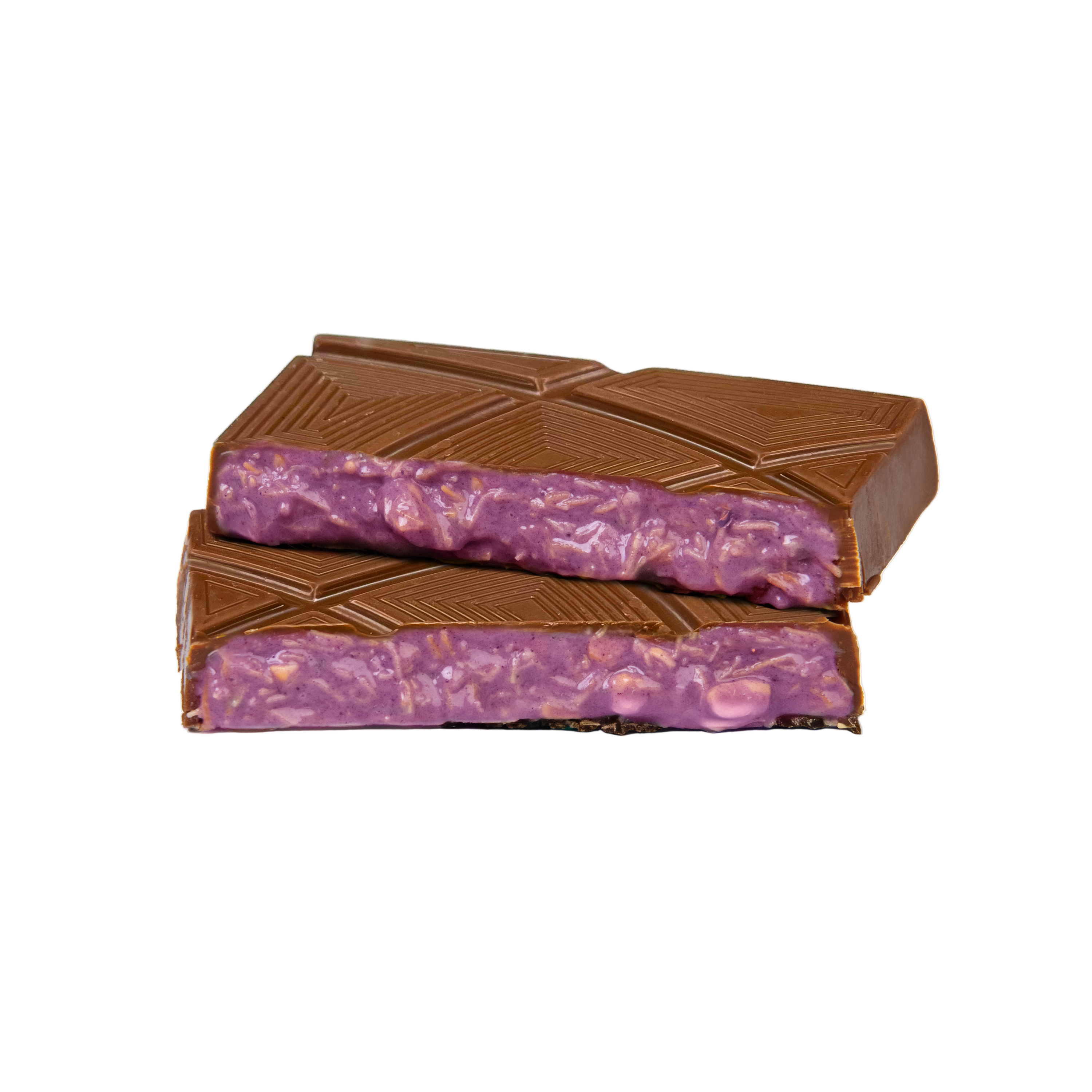 SNAAP Manila Ube Ganache Milk Chocolate 42% bar by Auro with nuts