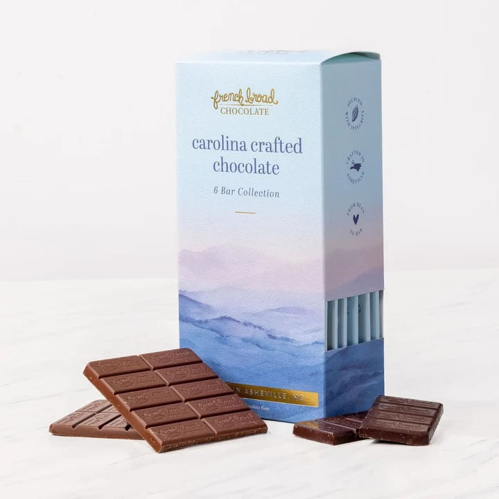 French Broad Chocolate Carolina Crafted 6 Bar Gift Set