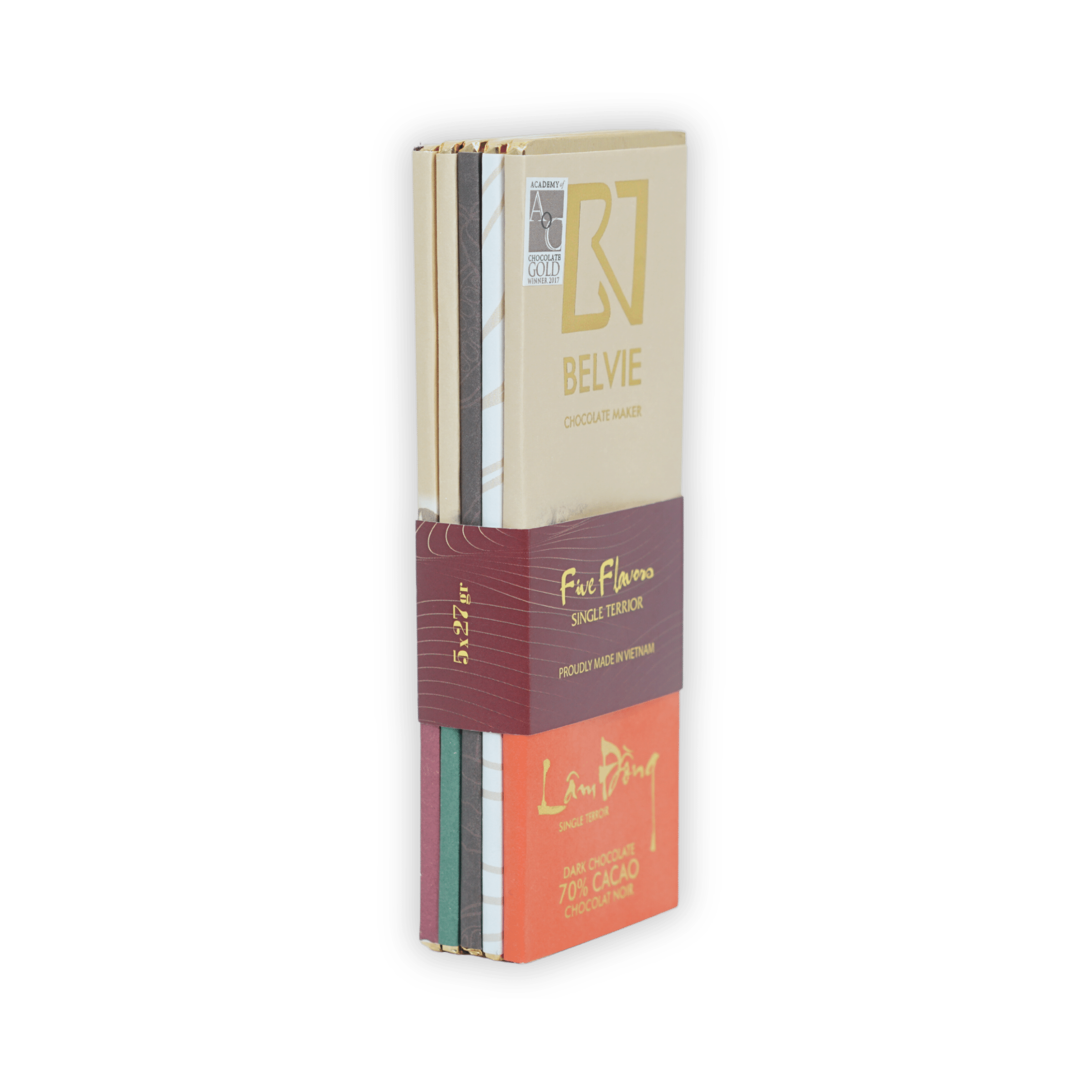 Belvie Mini Bar Gift Set: 5 single terroir flavors stacked