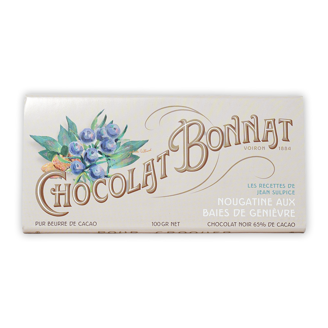 Bonnat Dark Chocolate Nougatine & Juniper Berries 65%