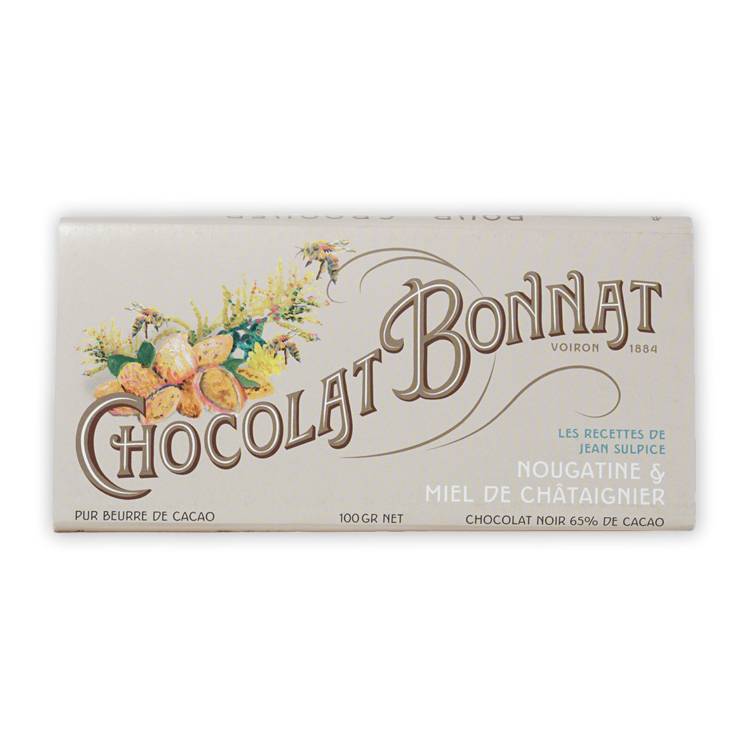 Bonnat Dark Nougatine & Chestnut Honey Bar 65%