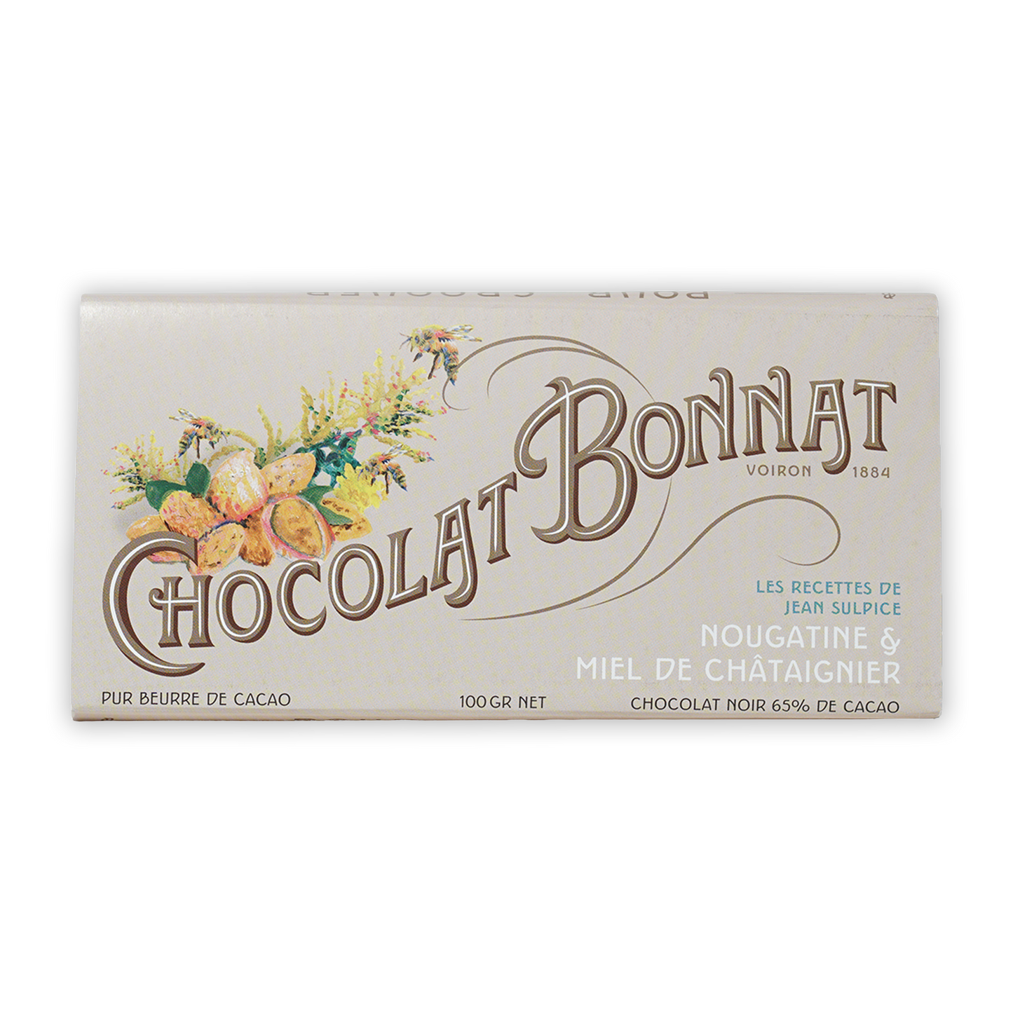 Bonnat Dark Nougatine & Chestnut Honey Bar 65%