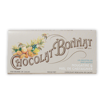 Bonnat Dark Nougatine & Chestnut Honey Bar 65%