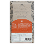 Back of Chocolarder candied orange peel brown butter milk chocolate 60% wrapper