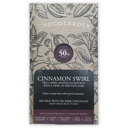 Chocolarder Cinnamon Swirl Milk Chocolate 50%