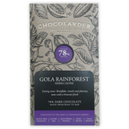 Chocolarder Dark Gola Rainforest 78% chocolate bar with botanical wrapper