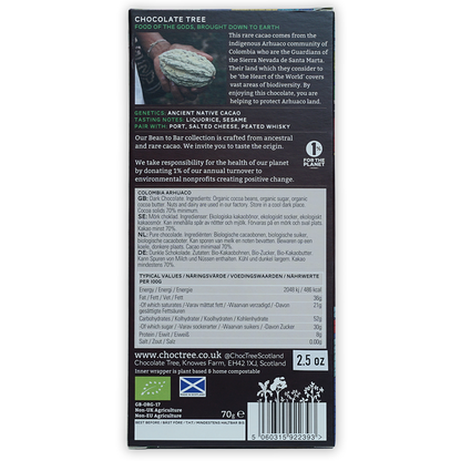 Chocolate Tree Dark Colombia Arhuaco 70%
