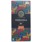 Chocolate Tree Venezuela Porcelana 85% extra dark bar wrapper with rainbow fish pattern