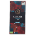 Chocolate Tree Hazelnut Gianduja 40% bean-to-bar chocolate bar with red blue animal wrapper
