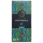 Chocolate Tree Guatemala Lachua 50% milk bar wrapper with teal birds
