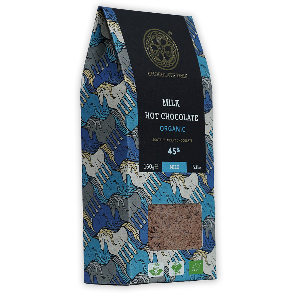 Chocolate Tree organic milk hot chocolate powder 160g unicorn bag
