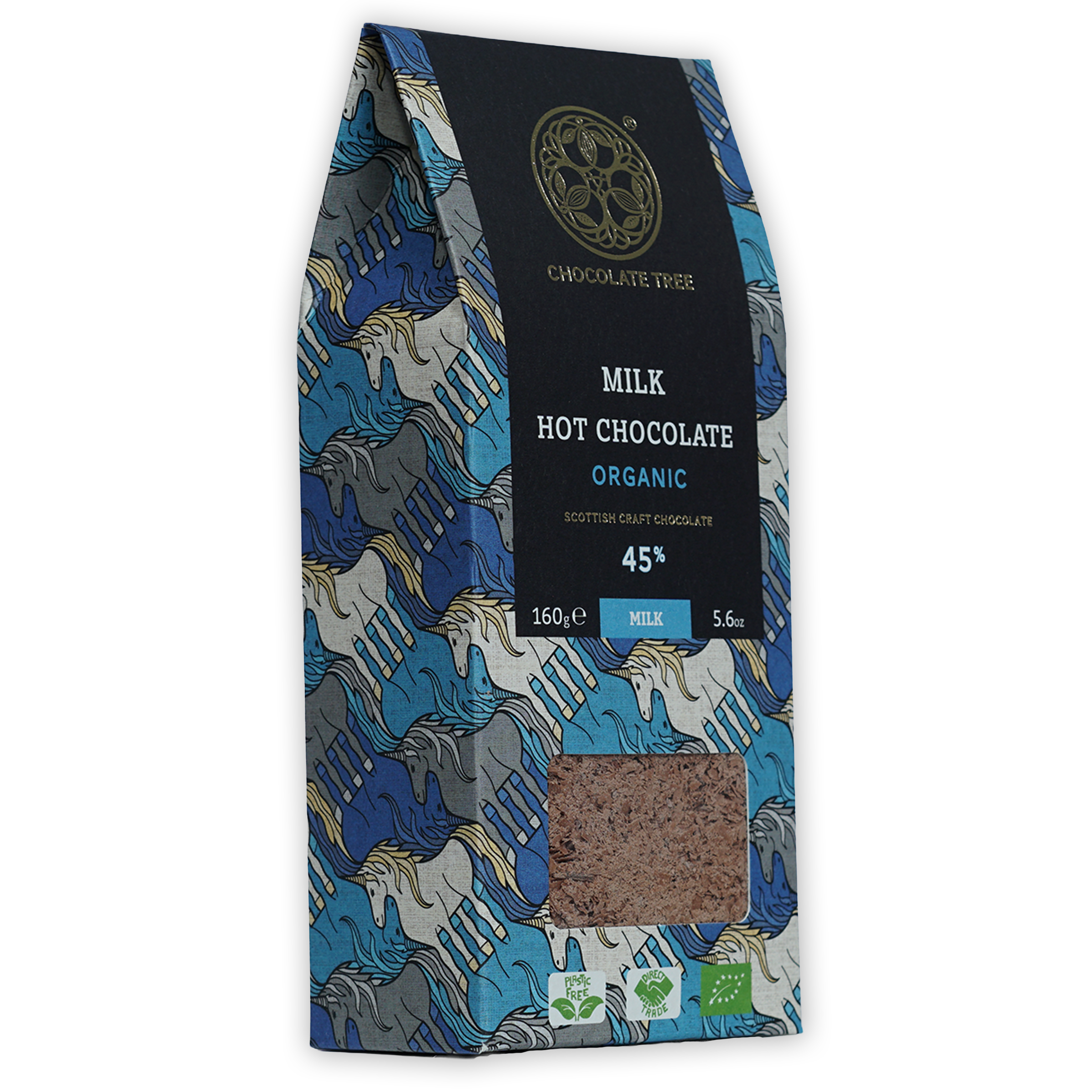 Chocolate Tree organic milk hot chocolate powder 160g unicorn bag