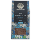 Chocolate Tree organic milk hot chocolate bar 45% cocoa with unicorn wrapper