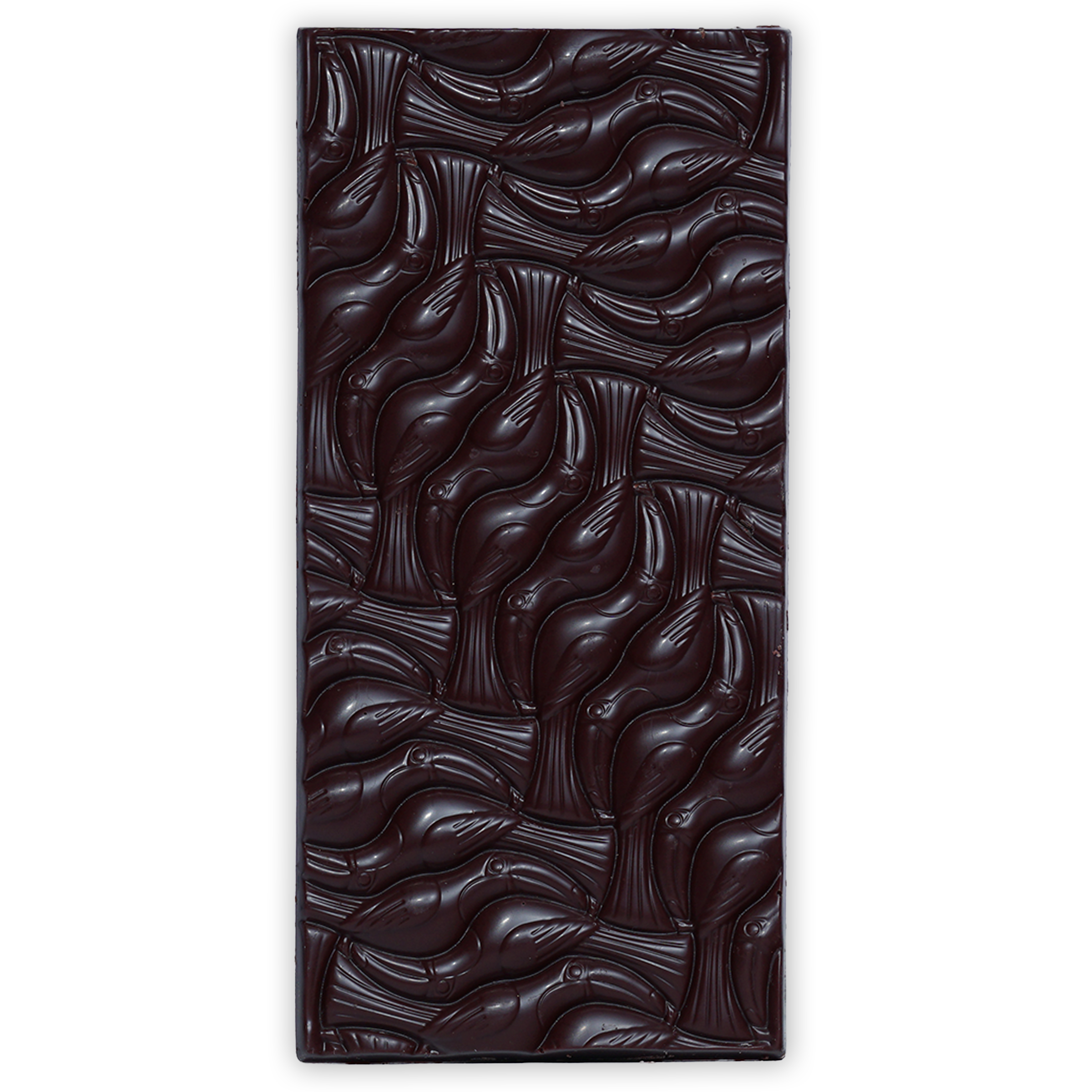 Chocolate Tree Milk w/ Nordic Berries 50% dark chocolate bar with raised bird designs