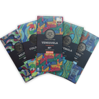 Chocolate Tree Venezuela 85% dark chocolate bar in bundle, colorful wrap