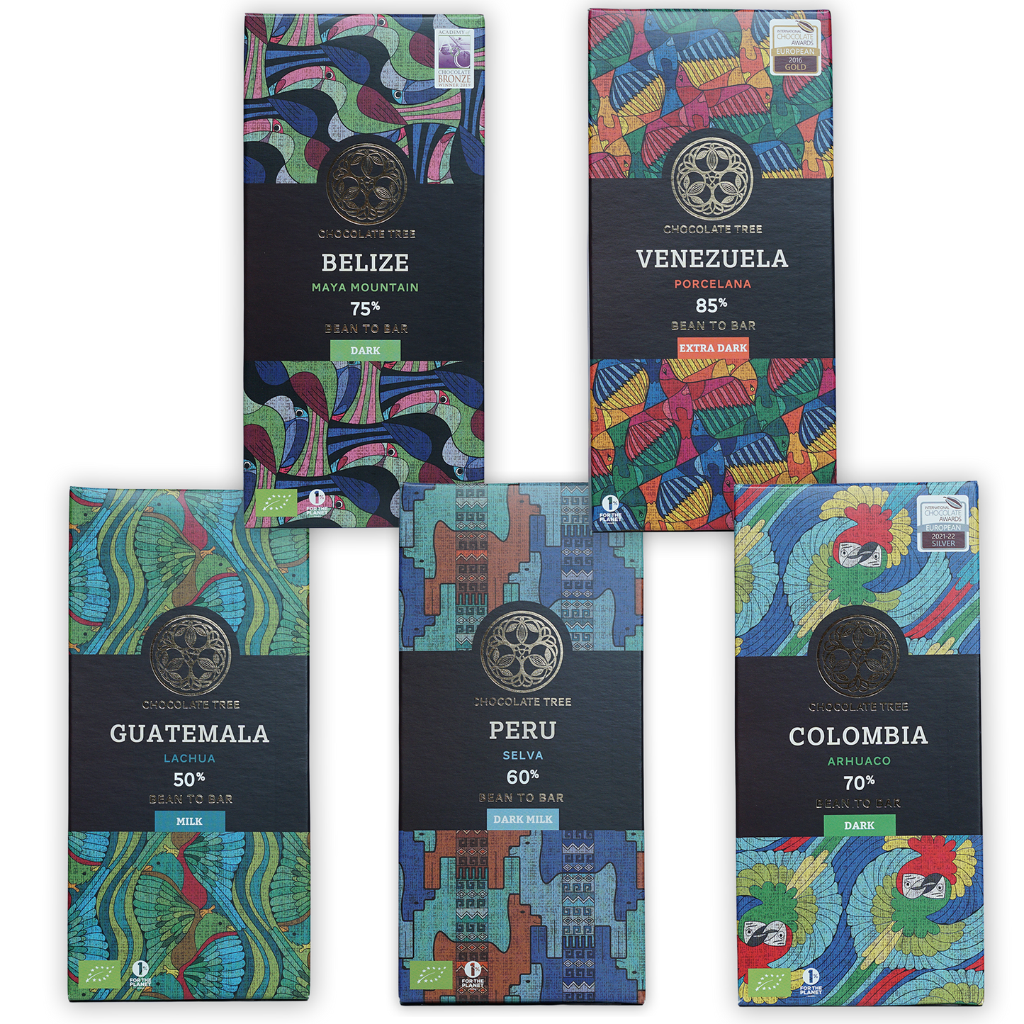 Chocolate Tree Single Origin Bars Bundle (5 Bars)
