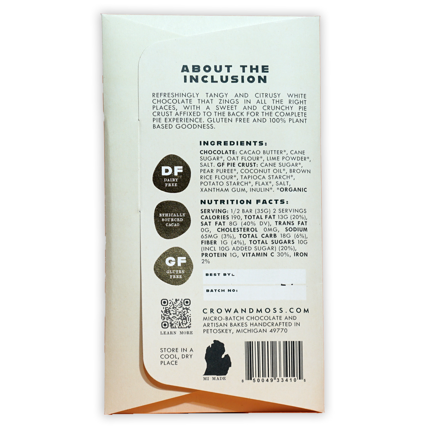 Crow & Moss White Key Lime Pie Chocolate 42%