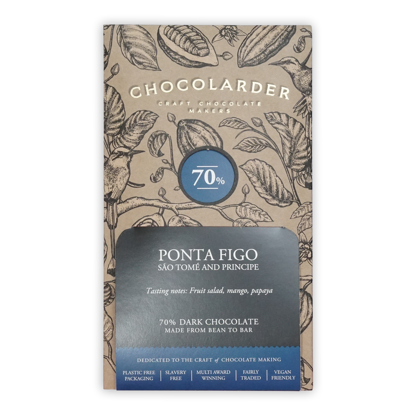 Chocolarder Ponta Figo Sao Tome 70% dark chocolate bar