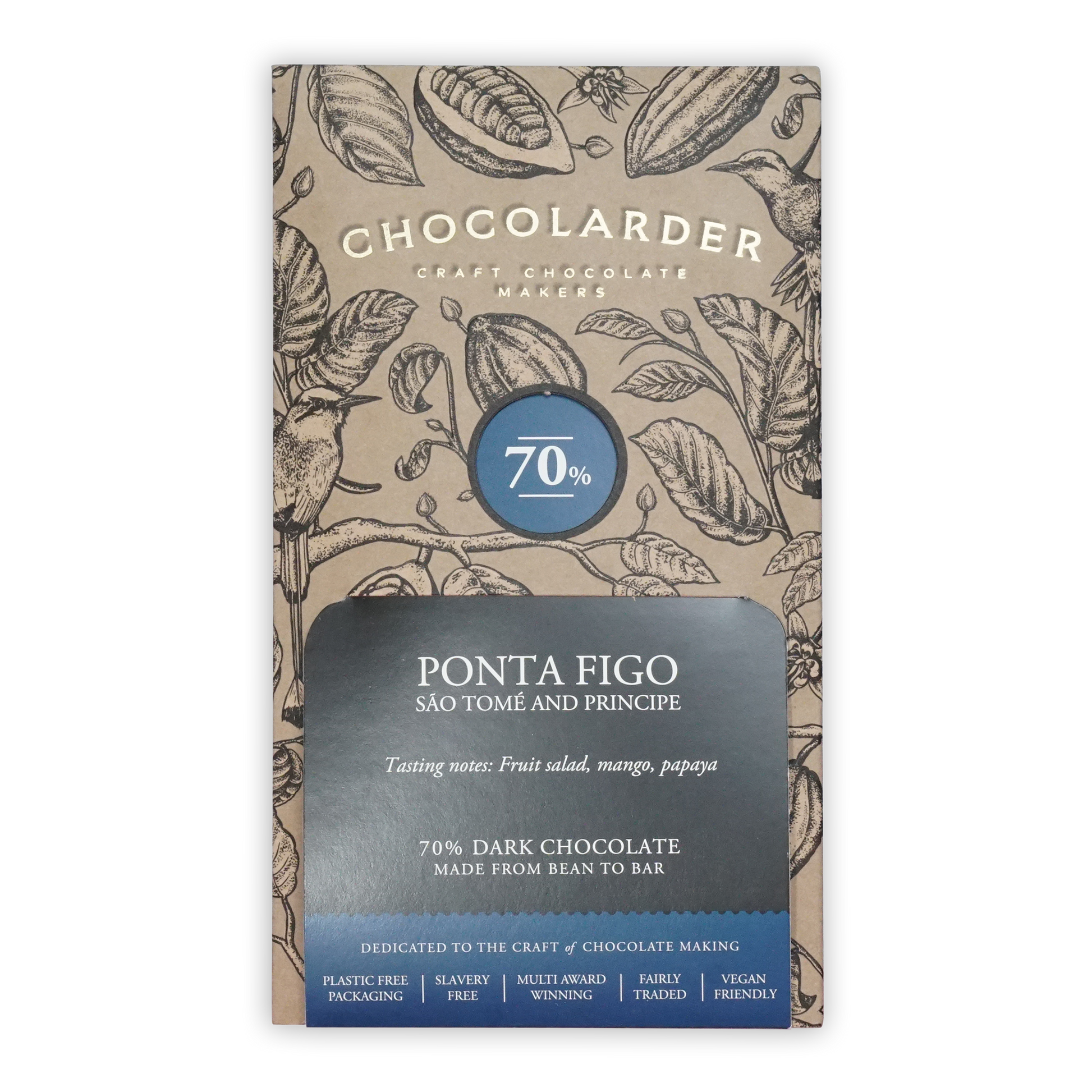 Chocolarder Ponta Figo Sao Tome 70% dark chocolate bar