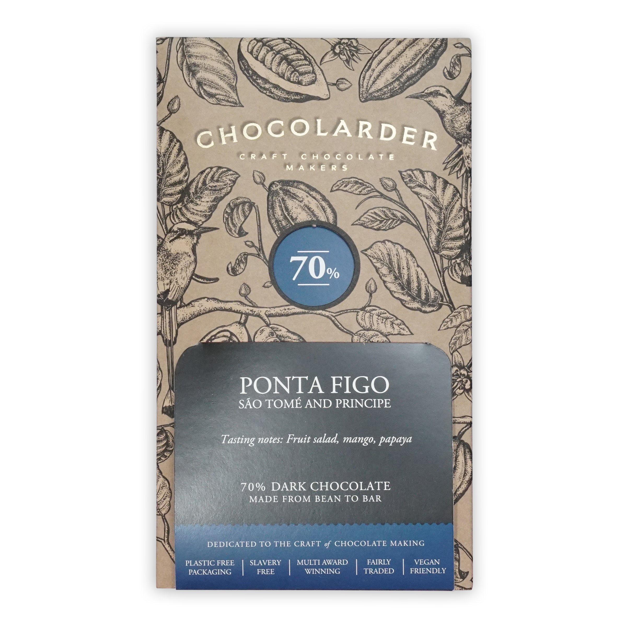 Chocolarder Ponta Figo Sao Tome 70% dark chocolate bar