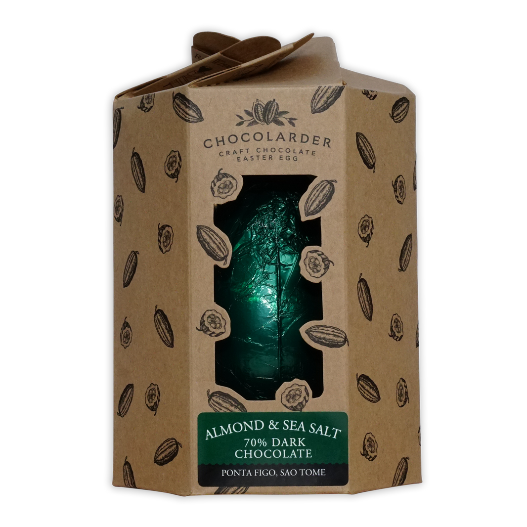 Chocolarder Easter Egg Dark Almond & Sea Salt 70% (Seasonal)
